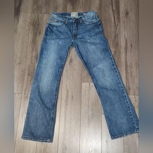 Ariat M4 Jeans Mens 31x34 - Blue Relaxed Fit Boot Cut Western Cowboy Medium Wash